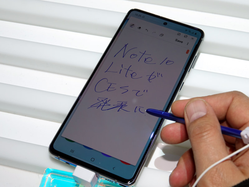 Sペンは搭載するが、ジェスチャーでの操作はできない。機能としては、Galaxy Note9に搭載されていたものと同じだ