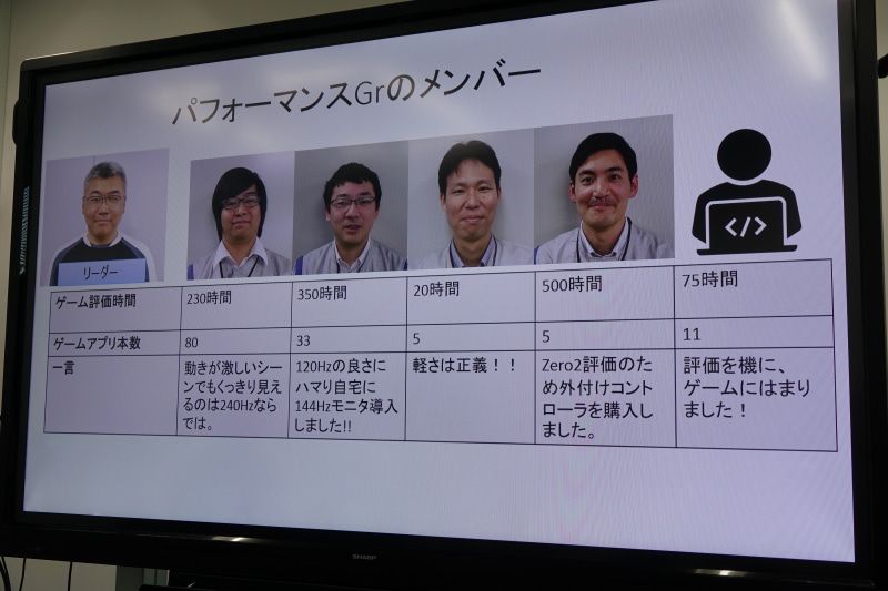 パフォーマンス担当の開発メンバー