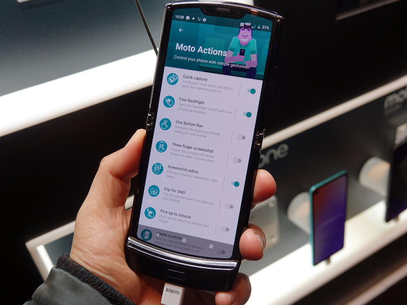 本体の動きを検知して各種機能を呼び出すMoto Actionsに対応