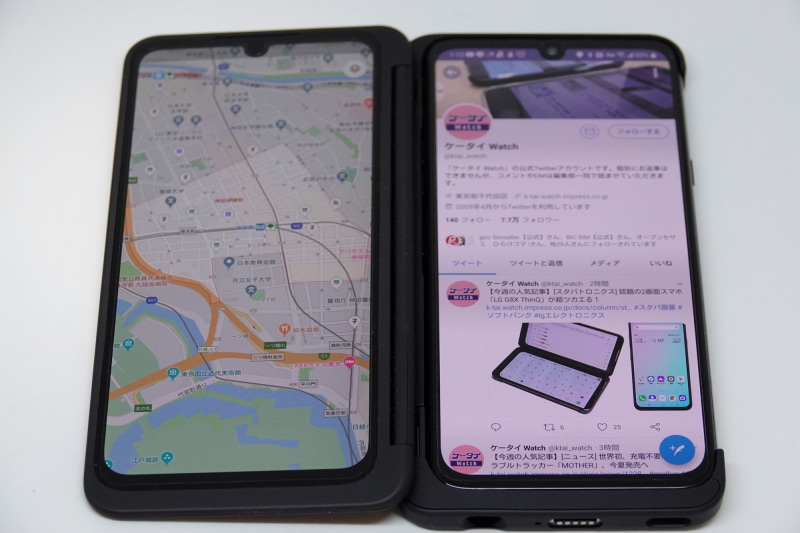 ゲームを同時進行させられるだけでなく、マップを見ながら詳細情報を確認できるなど、仕事にも役立ちそう