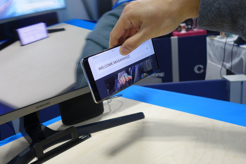内部処理画面。インカメラに写る手の骨格を表示している