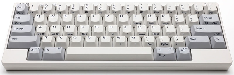 ファンクションキー機能などは[Fn]キーと同時押しで使用可能。英語配列モデルでは専用のカーソルキーは省かれている（[Fn]キーと同時押しでカーソル移動は可能）。