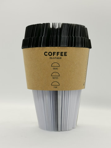 珈琲好きにトラベラーリッド付きのチルドカップ型メモ「Coffee Notes