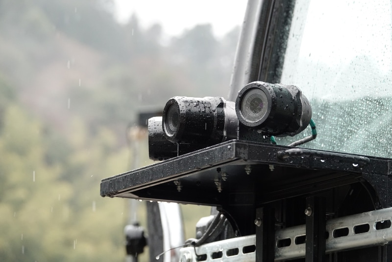 建機に設置されたカメラ