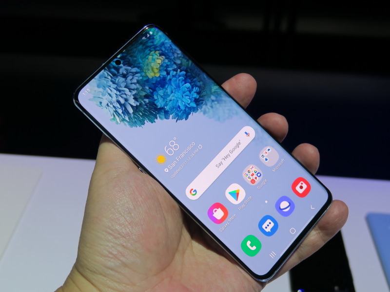 Galaxy S20の本体前面