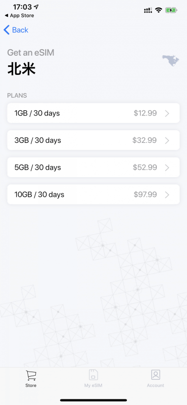 北米の料金プラン