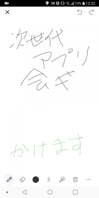 ホワイトボードでは全員でキャンバスに描き込める