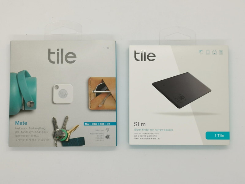 今回、筆者が追加購入したのはTile Mate（バッテリー交換対応）と薄いTile Slim（バッテリー交換不可）の2種類。