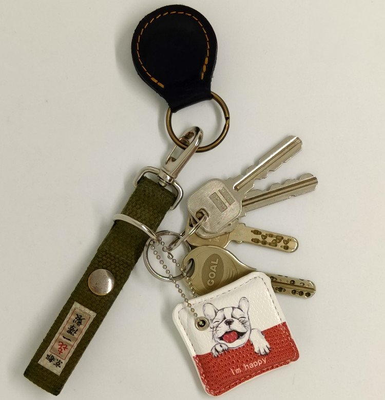 ブリーフケースにぶら下げる程度なら問題ないが、キーホルダーに取り付けたりするとけっこう傷だらけになるのでそのプロテクションだ