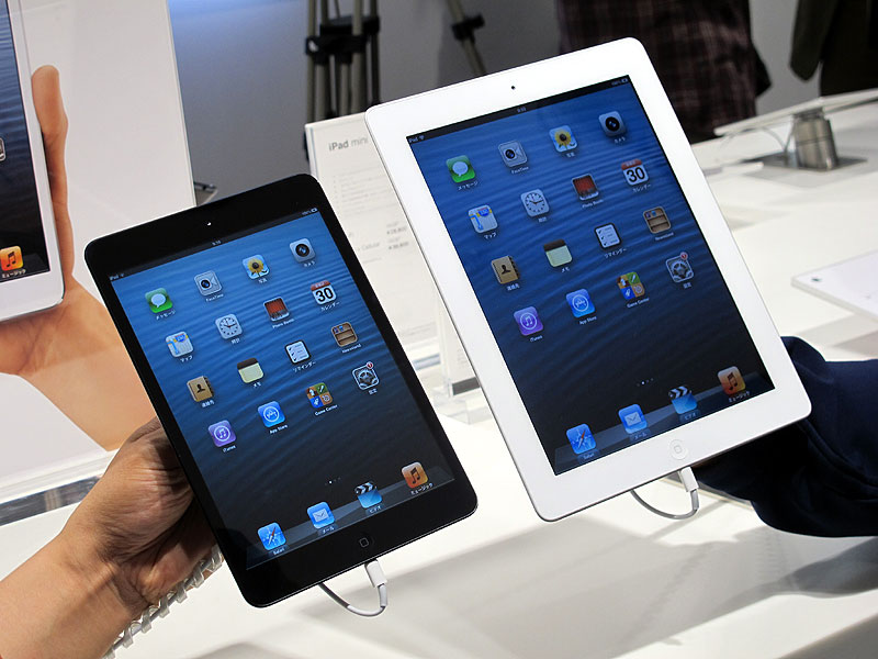 右がiPad（第4世代）