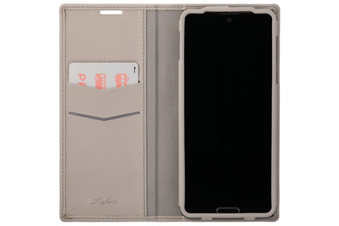 GRAMAS COLORS "Shrink" PU Leather Book Case for AQUOS R5G