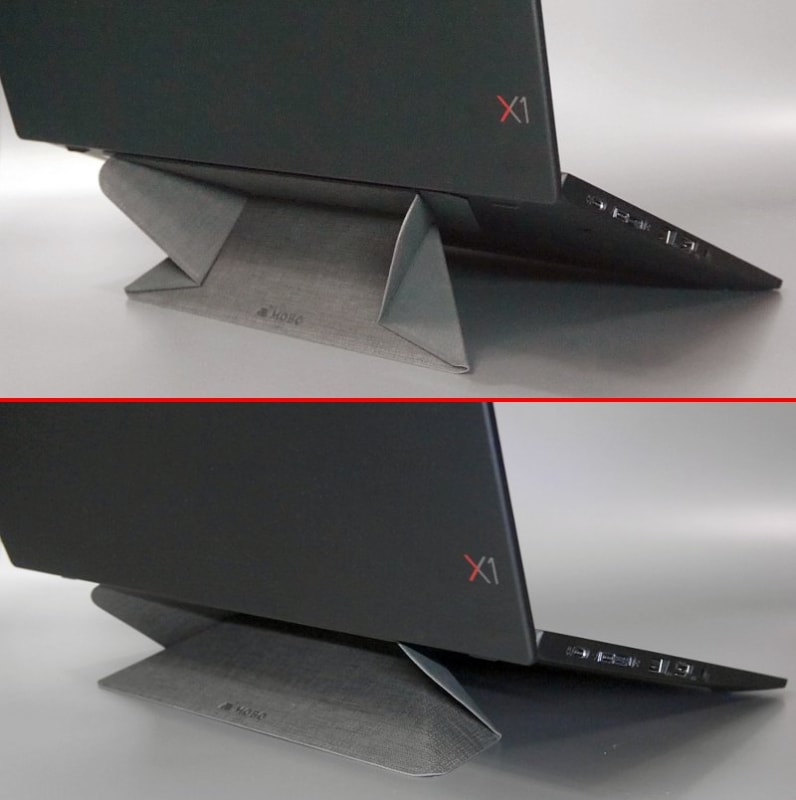 角度は2段階（25度と15度）に変更できる