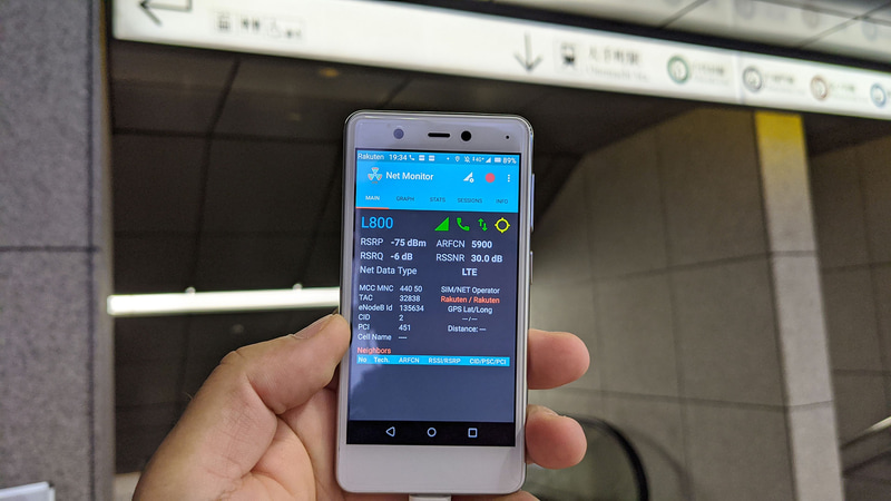 地下へ降り、auネットワーク（800MHz帯）へ切り替わっても通話は続いていた