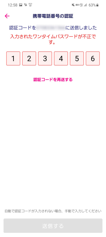 何を入力しても認証されるというわけではなかった