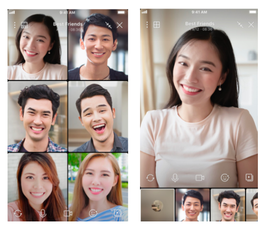 グループビデオの表示人数拡大