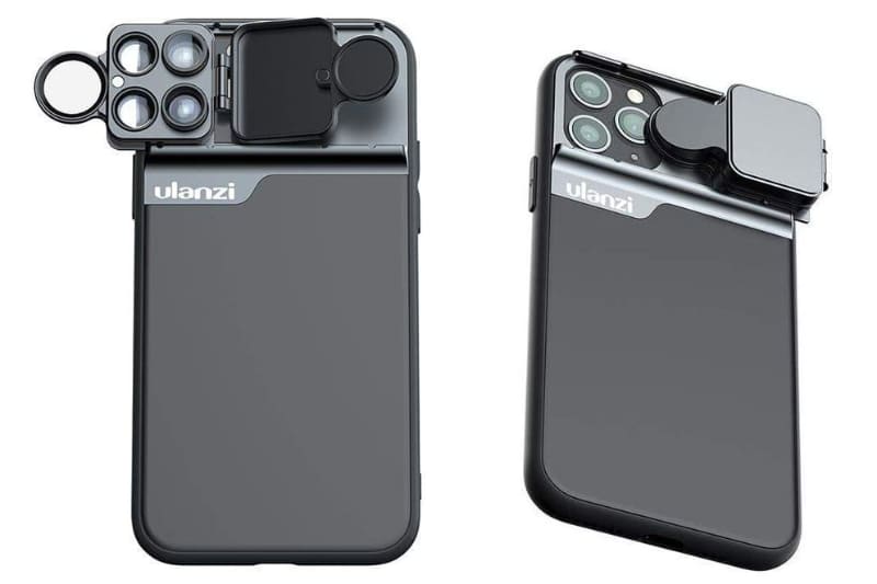 Ulanziの「ULANZI U-Lens for iPhone 11 Pro Max」。iPhoneのレンズに4つのコンバージョンレンズとCPLフィルターを追加できるケースだ。Amazonにて4188円で購入