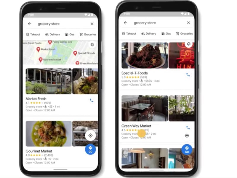 車いす対応している店舗は、検索結果に車いすマークが表示される