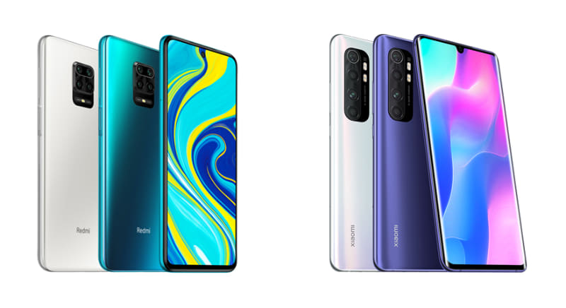 Redmi Note 9S（左）、Mi Note 10 Lite（右）