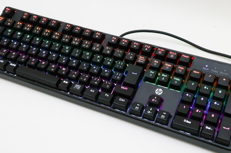 ゲーム用のメカニカルキーボード HP GK320
