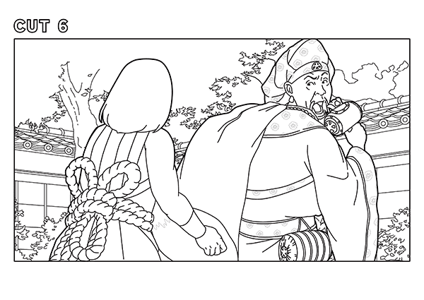 ぬり絵の下絵の例