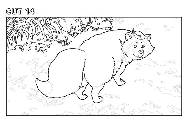 ぬり絵の下絵の例