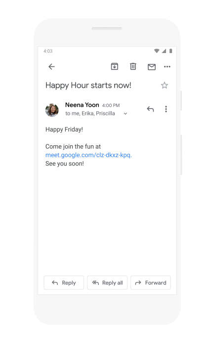 メールリンクから参加（左）とGoogleカレンダーから参加（右）する様子