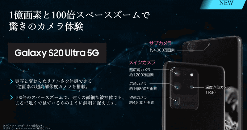 カメラ機能（左）と購入キャンペーン（右）