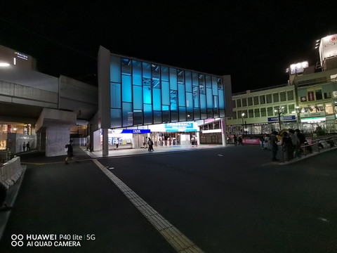 超広角カメラで夜の風景を撮影