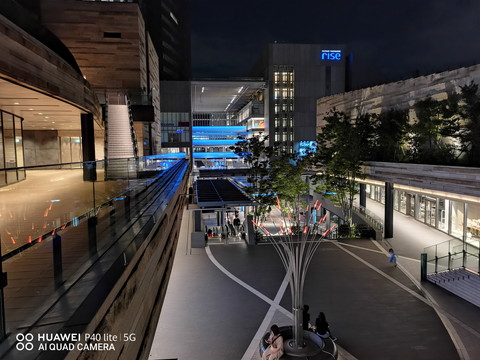 夜景モードで撮影。全体的にくっきりと撮影できている