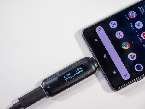 充電はType-Cポートからで、ほぼスペックどおりに給電されていた