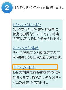 「Edyでポイント」