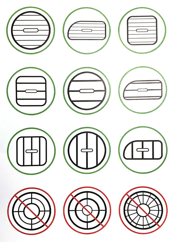 説明書より抜粋だが、このような形状の吹き出し口に対応する。なお、チャージャー本体のくちばしの幅は25mm程度で、くちばしの片側の厚さ（最厚部)は10mm程度だ。