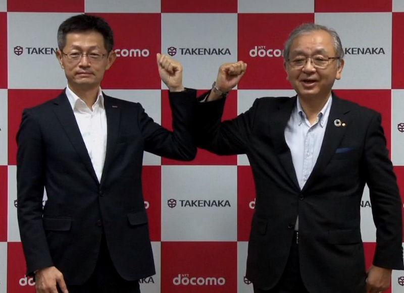 左＝ドコモ 坪内氏　右＝竹中工務店 篠井氏