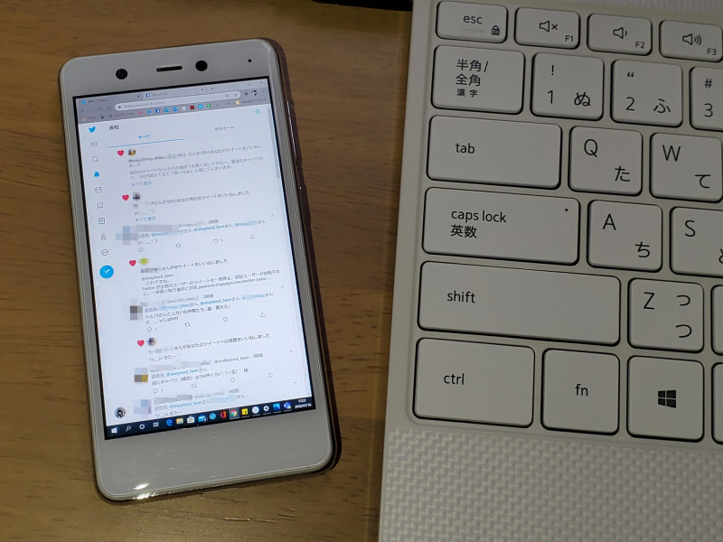 Rakuten Miniの解像度をDuet Displayで1280×720へとしたもの。かなり小さな文字ではあるが読めるし、動きもわかる