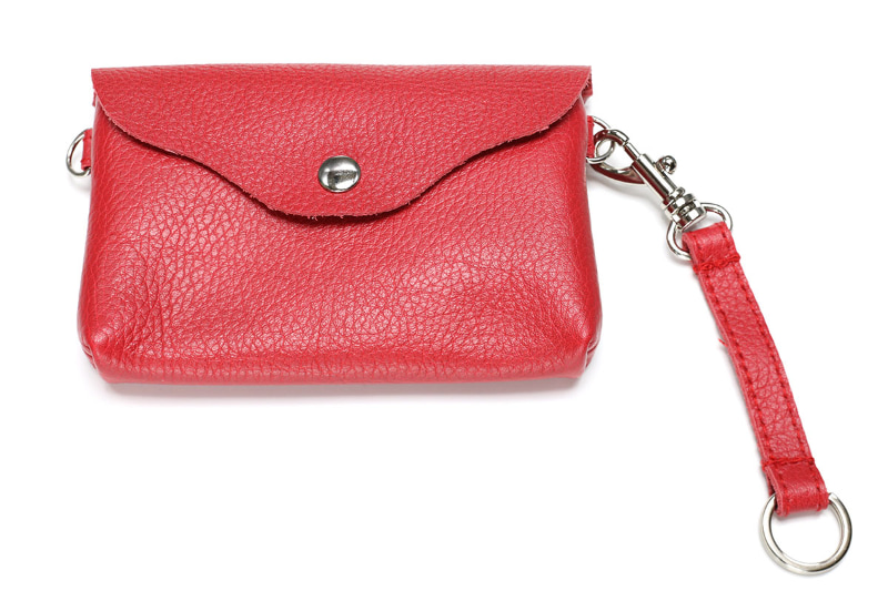 HANATORAのポーチ型ケースは、大きめの小銭入れといった感じのお財布的ケースだ。鍵などをぶら下げておけるキーホルダー付き。税込価格1880円で、カラーは、キャメル、レッド、ネイビー、スカイブルー、ホワイトがある。