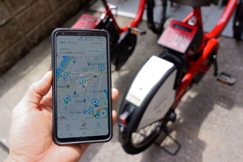 わかりやすい画面表示でよりスムーズな利用が可能になった「ドコモ・バイクシェア」