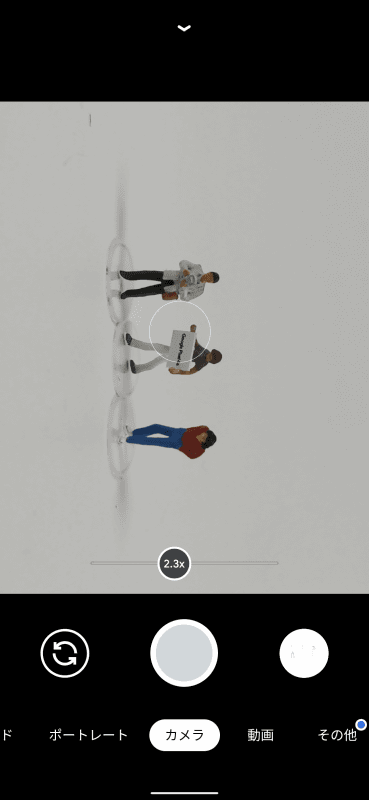 ズームはピンチアウトで調整できる