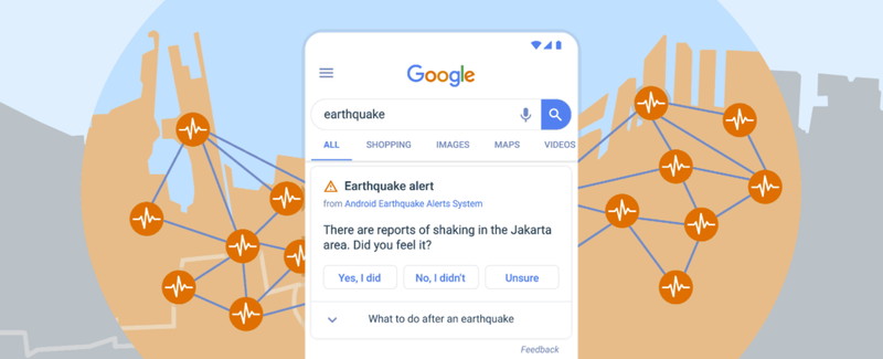 周辺で検知した地震の最新情報を検索可能に