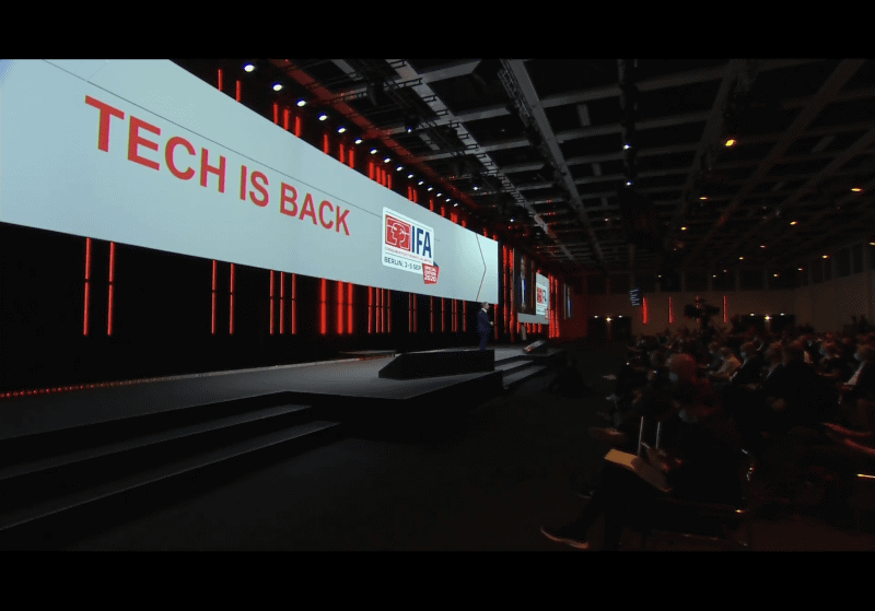 コロナ禍でIFAはイベント内容を大きく変更。現地に少数のメディアを招きつつ、オンラインでの参加も可能にした