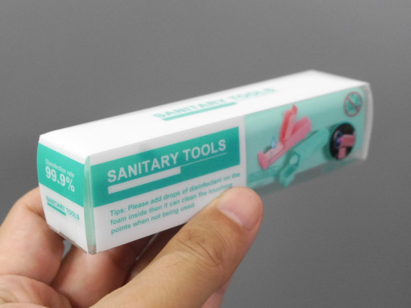ノーブランドで、パッケージには「SANITARY TOOLS」とある。筆者は米Amazon.comで購入したが、最近は国内業者も取り扱っている