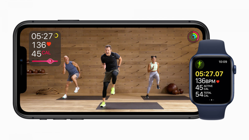 Fitness+はiPhone/iPad/Apple TVなどで利用できる。Apple Watchは必須
