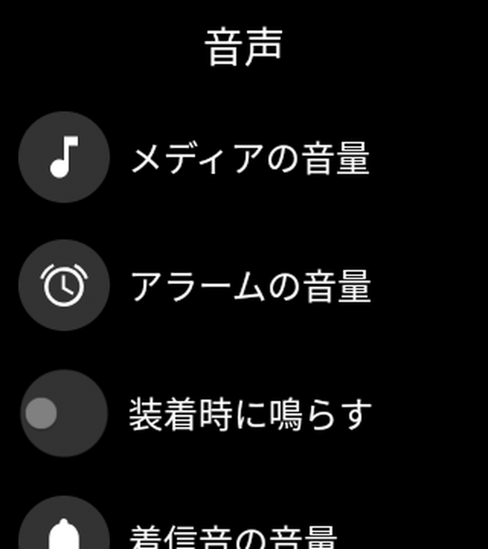 スピーカー搭載なので、音量関係のメニューもあります