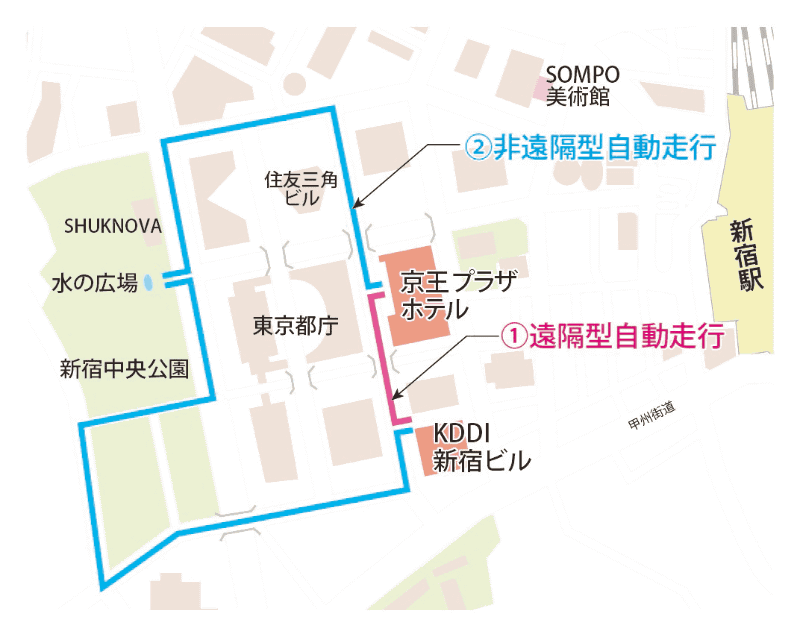 5日（初日）の実証実験コース