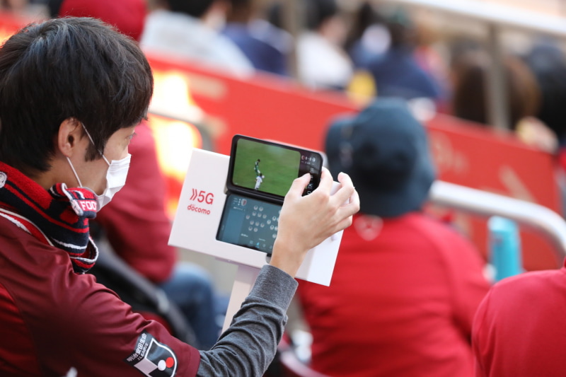 リプレイを使用中のイメージ。下画面の「クリア」や「キャッチ」などの項目をタップすると再生開始　（C）KASHIMA ANTLERS