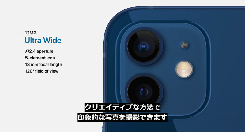 iPhone 12の超広角カメラ