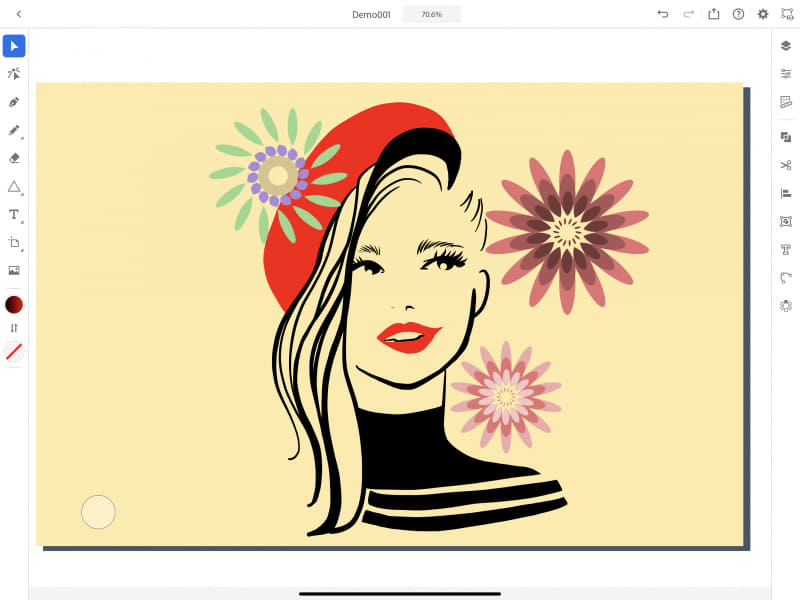 放射状リピートのデモ