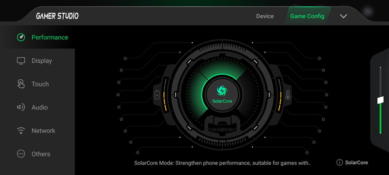 ゲーム設定画面