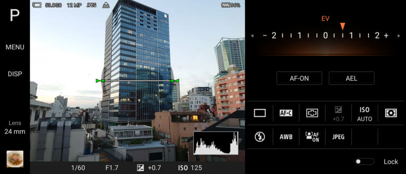 一般的なスマホカメラよりUIは複雑だが、パラメーターの変更を工夫するのが楽しくなってくる