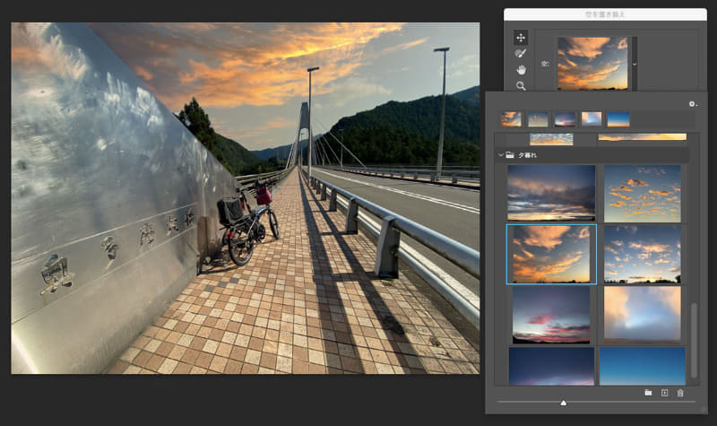 パッと見では違和感のない自動合成が次々と行われる