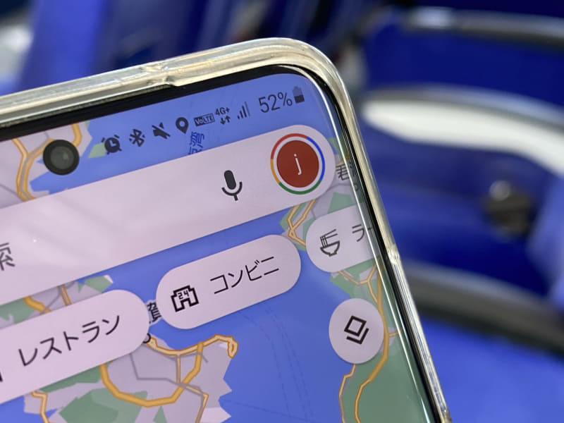 海の上でも4G LTEが使えた（回線はドコモ）